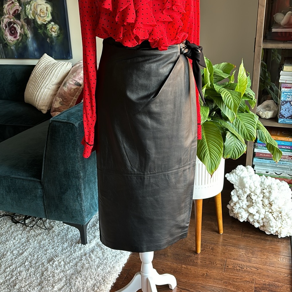 DVF Black Midi Skirt